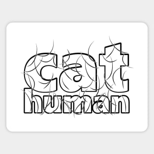 Cat Human Black Hair Magnet